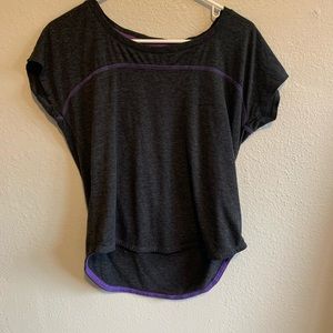 Purple and Grey Athletic Top